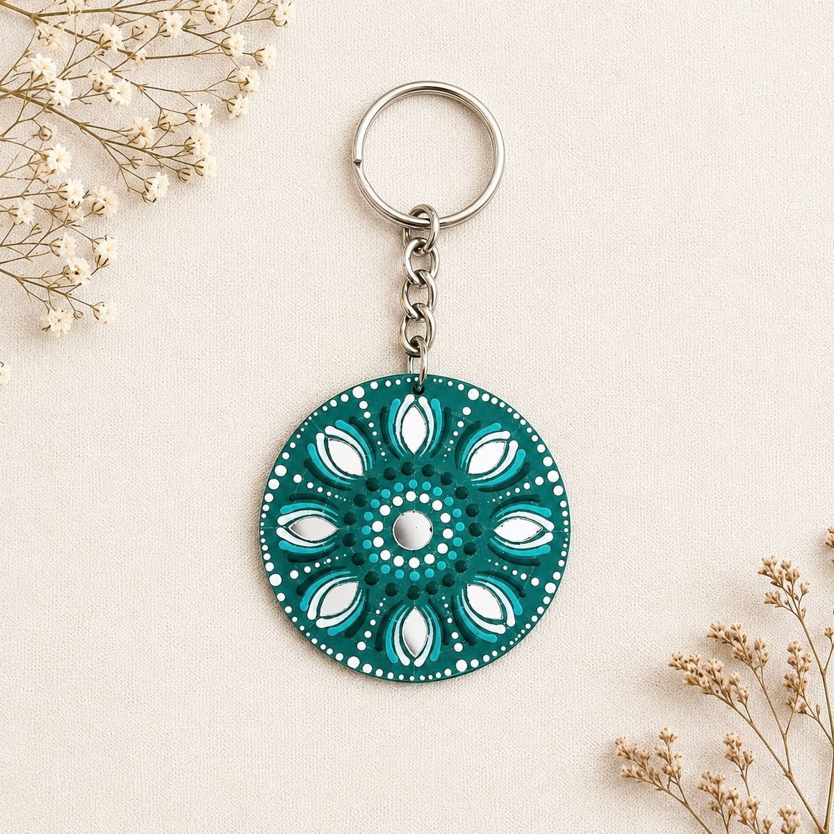 Green Mirror Keychain