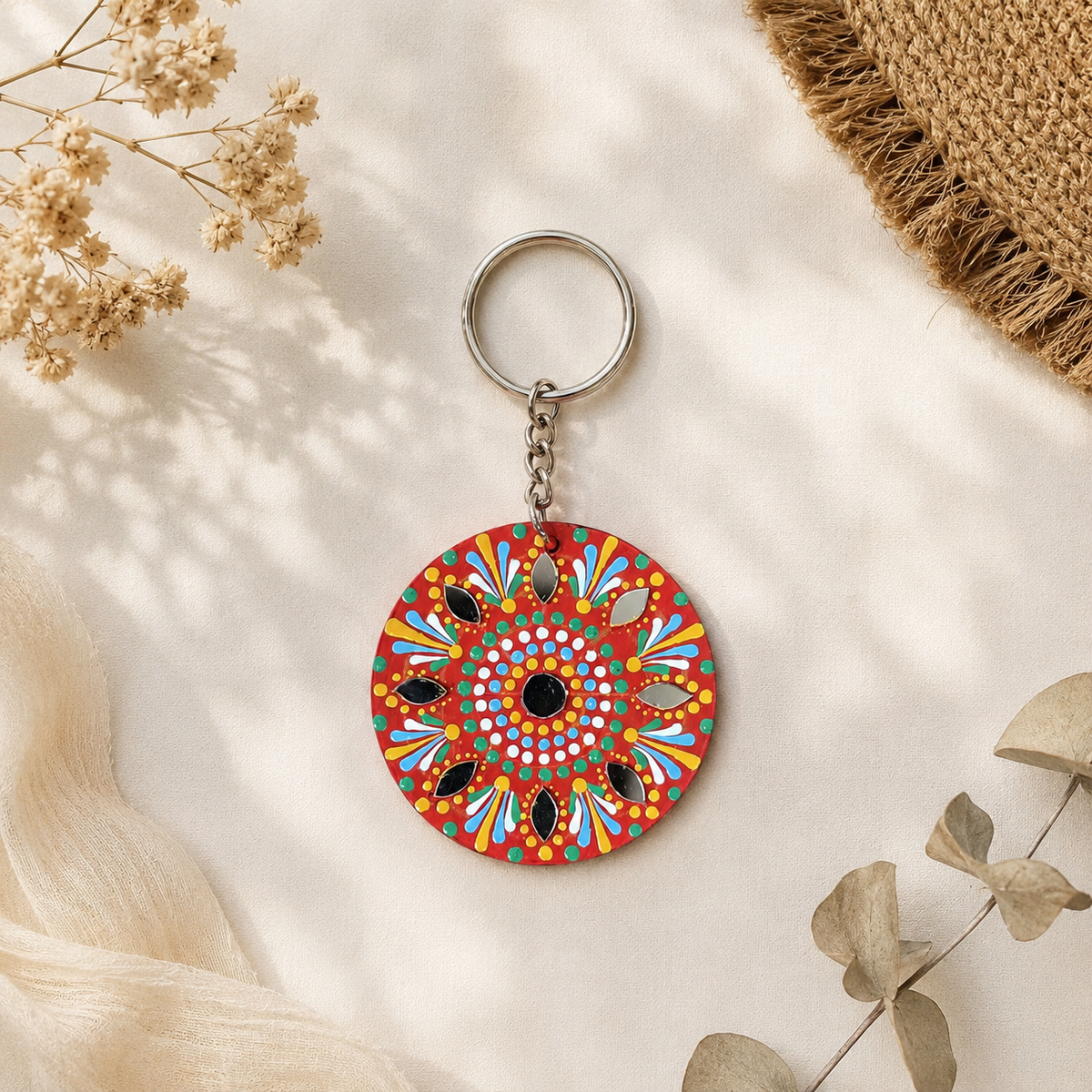 Red Mirror Keychain