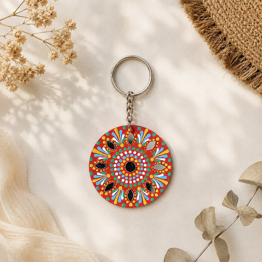 Red Mirror Keychain