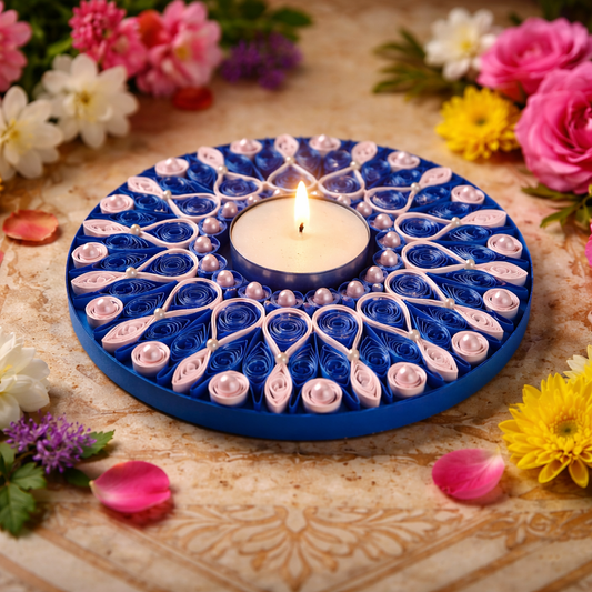 blue pearl handmade decorative diya unique diwali