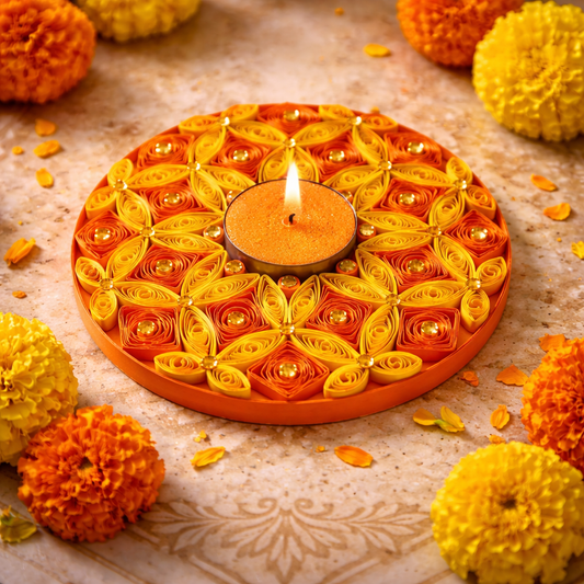 marigold handmade decorative diya diwali