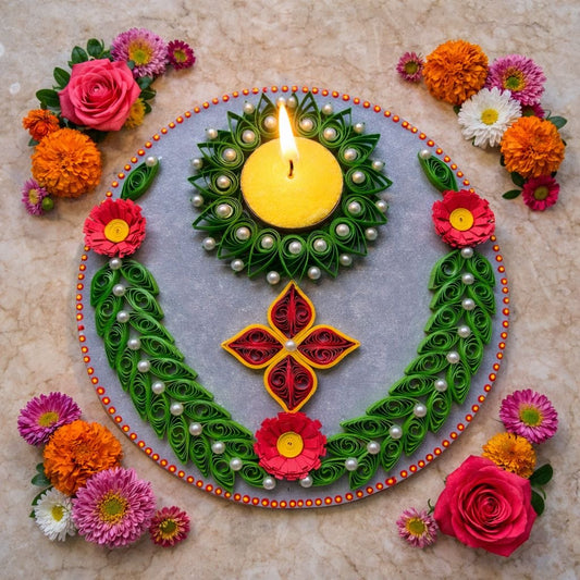 floral elegance handmade decorative diya premium diwali gift