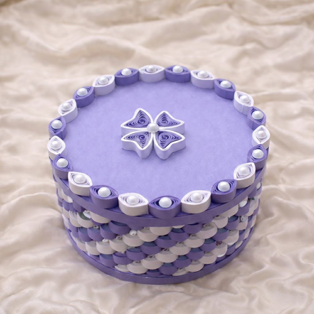 lilac luxe handmade paper quilling jewellery box unique gift
