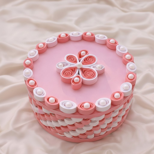 rose whisper handmade paper quilling gift box romantic